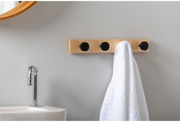 Appendiabiti da parete nero in legno di pino Knobs - PT LIVING