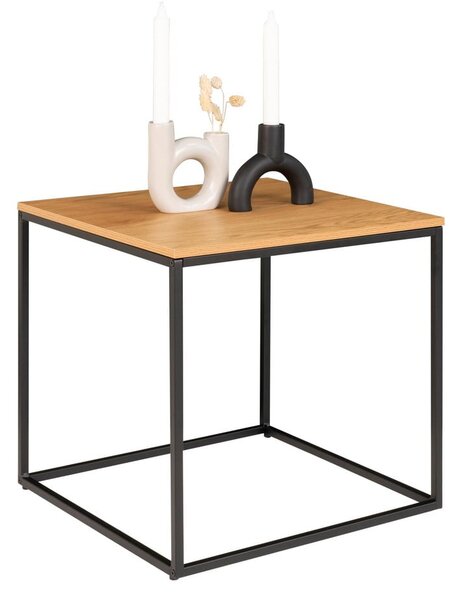Tavolino con piano in rovere decorato, 45 x 45 cm Vita - House Nordic