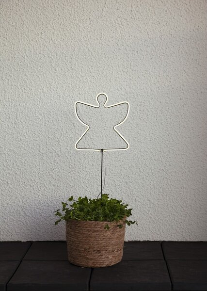 Decorazione luminosa nera per esterni con motivo natalizio Neon Angel - Star Trading