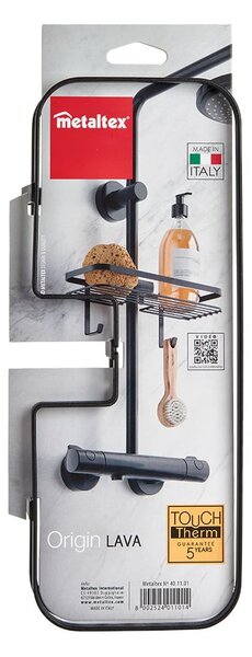 Scaffale da bagno nero Origin - Metaltex