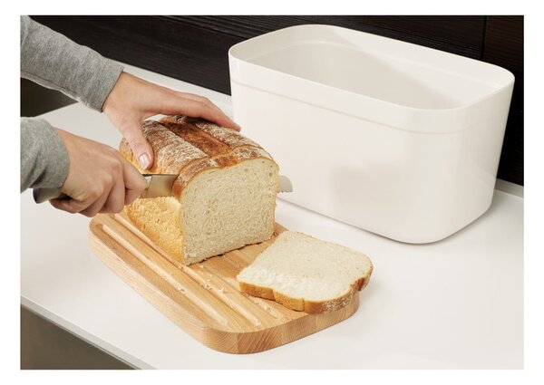 Cestino per pane bianco con coperchio in legno Cestino - Joseph Joseph