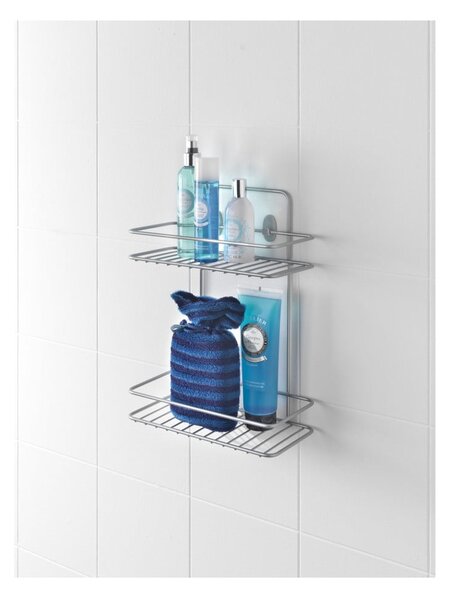 Mensola da bagno angolare a parete con due piani Rif. - Metaltex