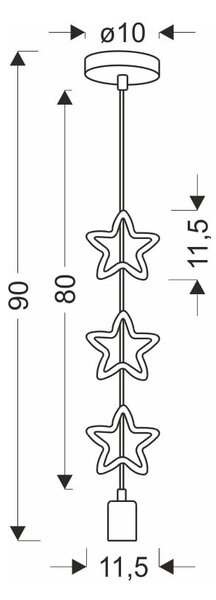 Lampadario per bambini con paralume in metallo Single – Candellux Lighting
