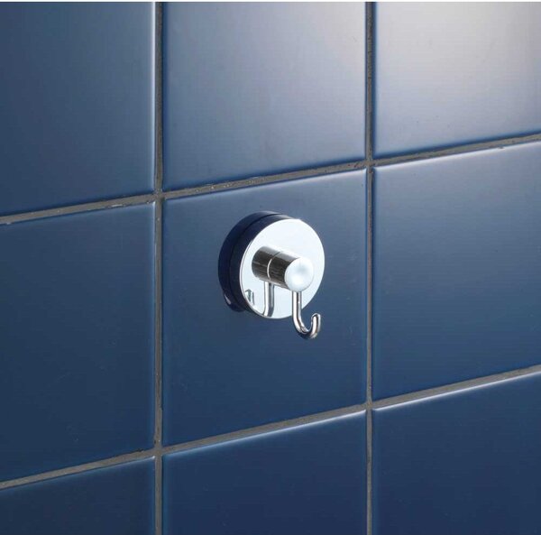 Ganci in plastica autoportanti in set da 2 in argento lucido Vacuum-Loc - Wenko