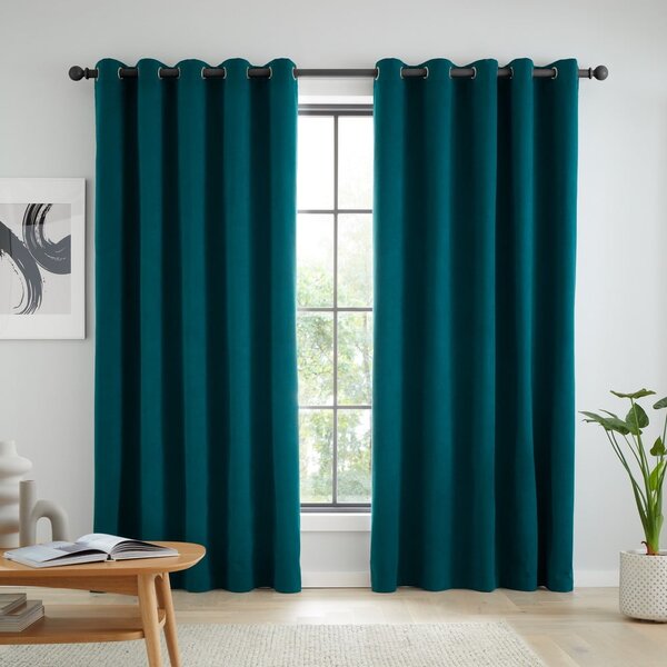 Tende in set oscuranti color foglia di tè in velluto 2 pz 117x137 cm Wilson – Catherine Lansfield