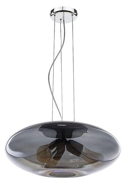 Lampada sospensione Gala di vetro Ø 44 cm, grafite