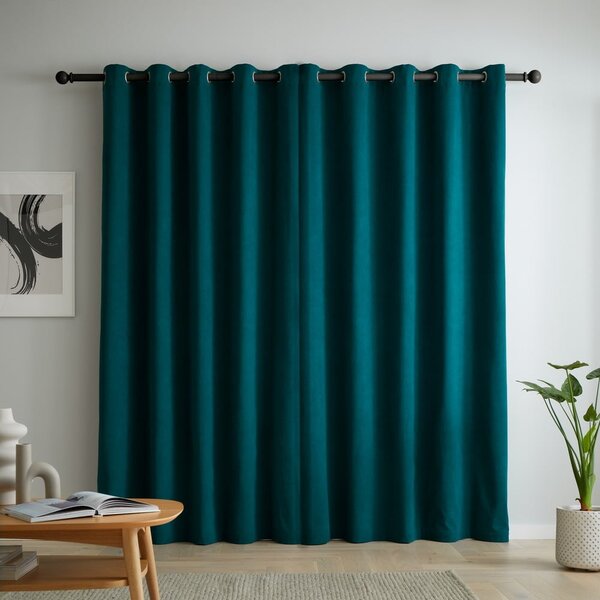 Tende in set oscuranti color foglia di tè in velluto 2 pz 117x137 cm Wilson – Catherine Lansfield