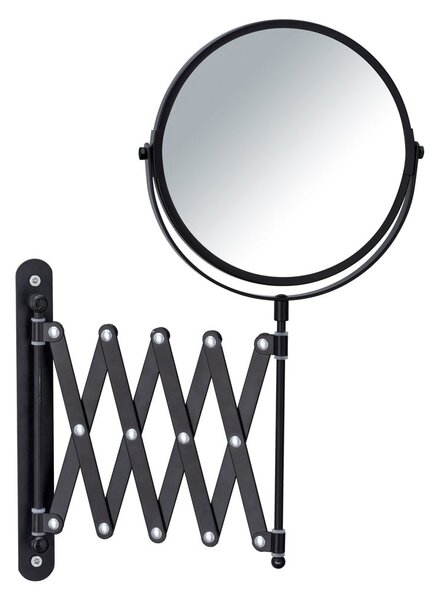 Specchio cosmetico nero da parete con supporto telescopico Exclusive - Wenko