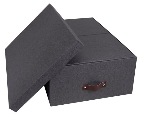 Set di 3 scatole portaoggetti nere Inge - Bigso Box of Sweden