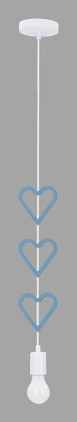 Lampadario per bambini bianco/blu con paralume in metallo Single – Candellux Lighting