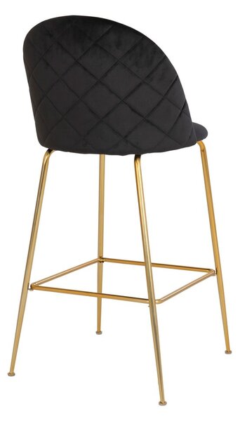 Sgabelli da bar in velluto nero in set di 2 108 cm Lausanne - House Nordic