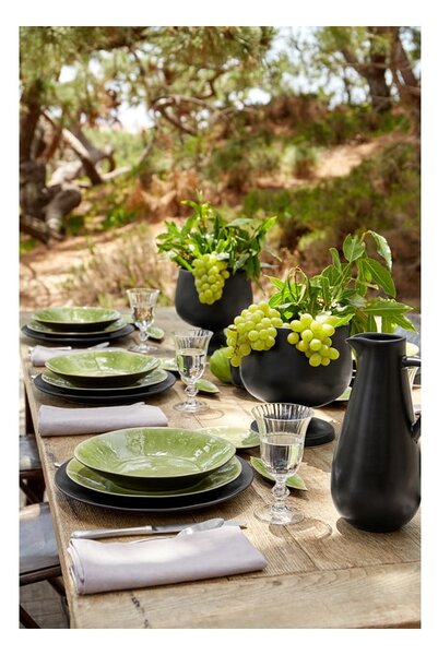 Piatto in gres verde chiaro , ⌀ 27 cm Riviera - Costa Nova