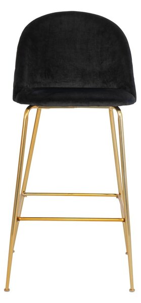 Sgabelli da bar in velluto nero in set di 2 108 cm Lausanne - House Nordic