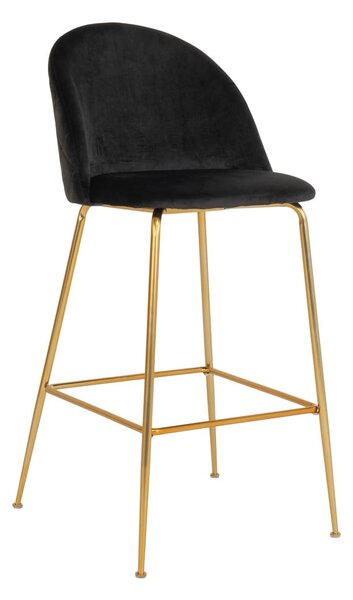 Sgabelli da bar in velluto nero in set di 2 108 cm Lausanne - House Nordic