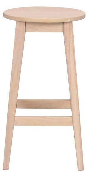 Sedia da bar di colore naturale in rovere massiccio (altezza della seduta 65 cm) Austin – Rowico