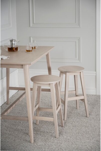Sedia da bar di colore naturale in rovere massiccio (altezza della seduta 65 cm) Austin – Rowico