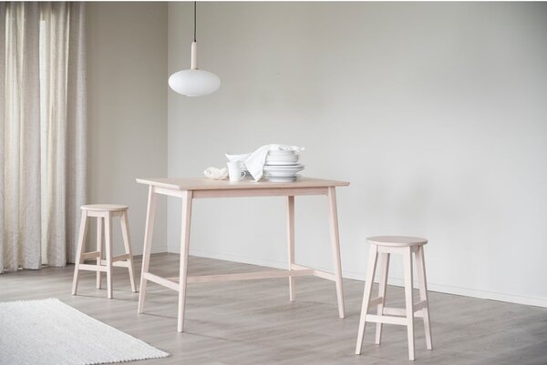 Sedia da bar di colore naturale in rovere massiccio (altezza della seduta 65 cm) Austin – Rowico