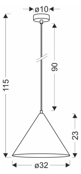 Lampada a sospensione marrone con paralume in metallo ø 32 cm Dunca - Candellux Lighting