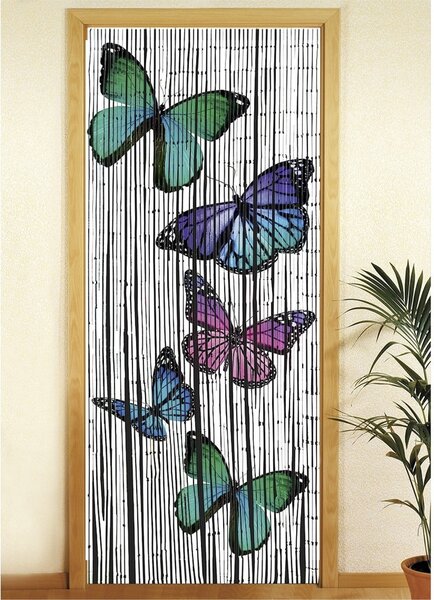 Tenda per porta in bambù 200x90 cm Butterflies - Maximex