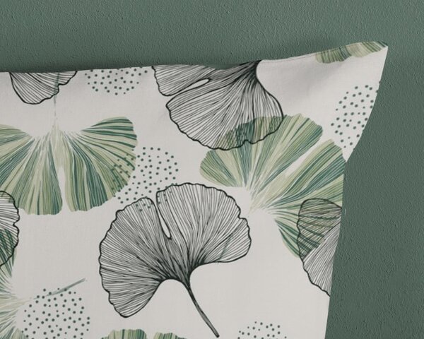 Biancheria da letto singola in cotone verde e crema 140x200 cm - Good Morning