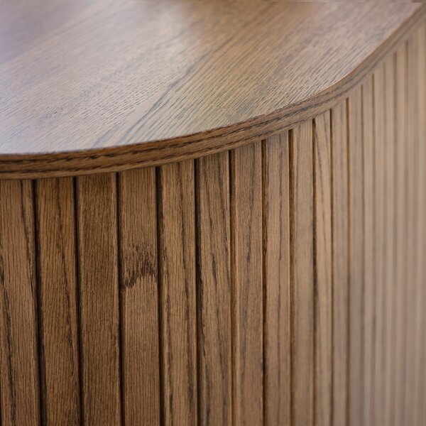 Cassettiera bassa marrone effetto rovere 140x76 cm Nola - Unique Furniture
