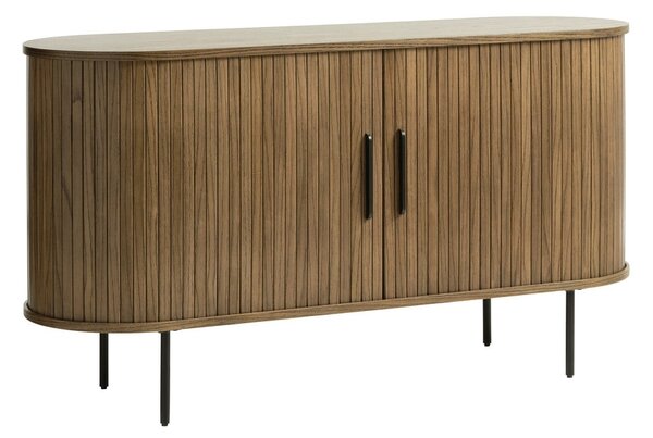 Cassettiera bassa marrone effetto rovere 140x76 cm Nola - Unique Furniture