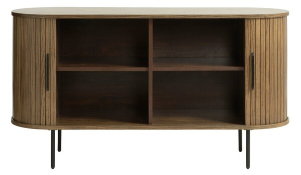 Cassettiera bassa marrone effetto rovere 140x76 cm Nola - Unique Furniture