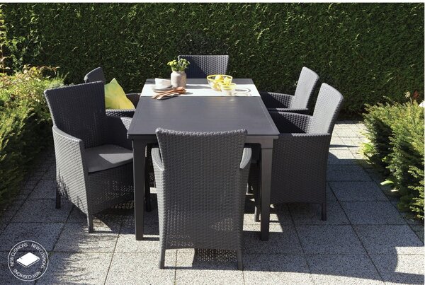Sedia da giardino in plastica grigio scuro Lowa - Keter