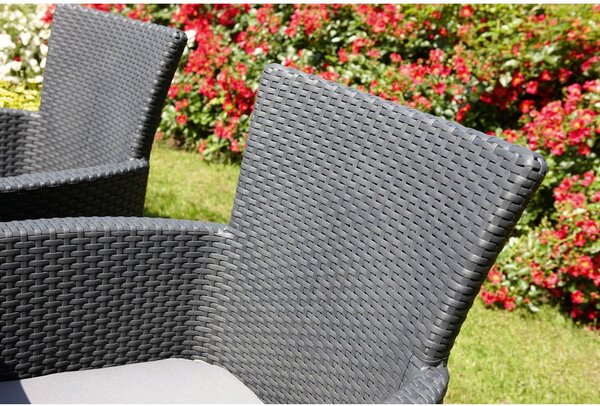 Sedia da giardino in plastica grigio scuro Lowa - Keter