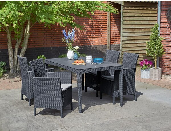Sedia da giardino in plastica grigio scuro Lowa - Keter