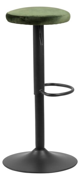 Sedia da bar verde in imbottito con altezza regolabile (altezza della seduta 62 cm) Finch – Actona