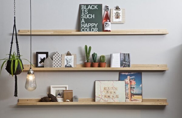 Mensola per quadri in legno di quercia in colore naturale 170 cm Photoframe - vtwonen