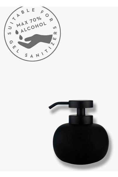 Dispenser di sapone in ceramica nera 200 ml Lotus - Mette Ditmer Denmark