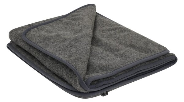 Coperta in lana merino grigio scuro, 130 x 170 cm - Native Natural