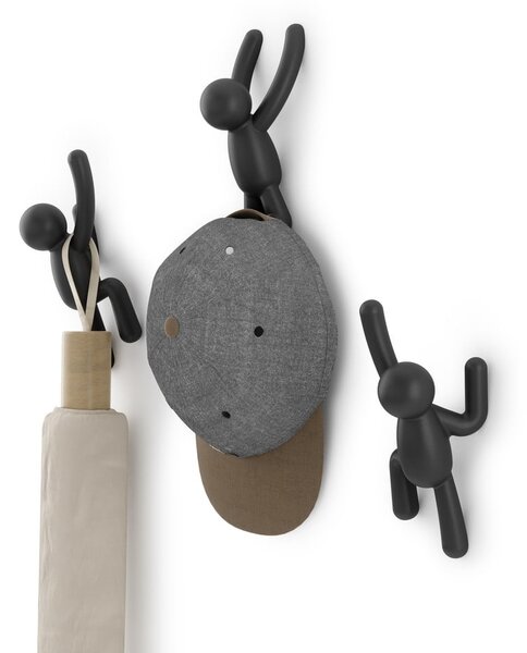 Ganci in plastica da parete in set da 3 Buddy - Umbra