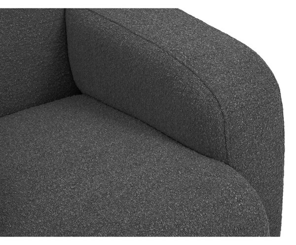Poltrona grigio scuro in tessuto bouclé Molino - Micadoni Home