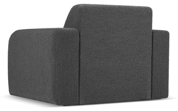 Poltrona grigio scuro in tessuto bouclé Molino - Micadoni Home