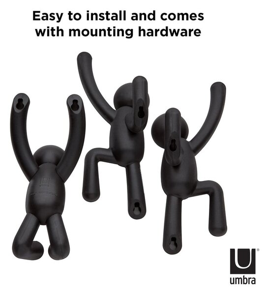 Ganci in plastica da parete in set da 3 Buddy - Umbra