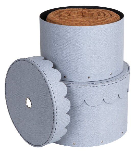 Scatole di cartone grigio chiaro con coperchio in set di 2 pezzi ø 26x17,5 cm Wilma - Bigso Box of Sweden