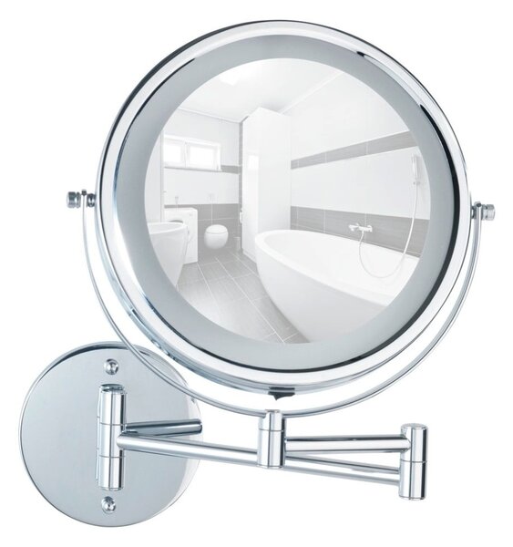 Specchio per make-up con illuminazione/con ingrandimento (5x) ø 17,5 cm Power-Loc Lumi – Wenko