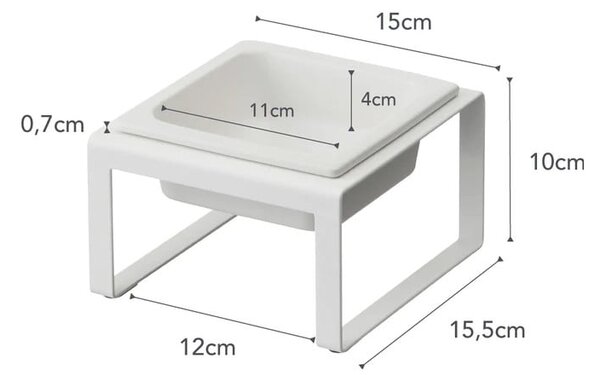 Ciotola in ceramica con base per animali domestici Tower - YAMAZAKI