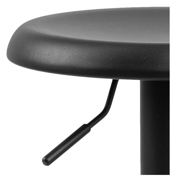 Sedia da bar nera in metallo con altezza regolabile (altezza della seduta 59 cm) Finch – Actona
