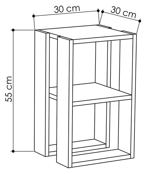 Comodino bianco Lonie - Homitis