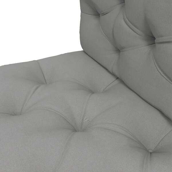 Outsunny Cuscino da Seduta Imbottita con Cuciture a Bottoni, 120x80x10 cm, Grigio | Aosom Italy