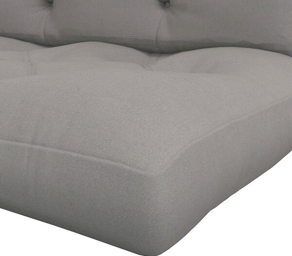 Outsunny Cuscino da Seduta Imbottita con Cuciture a Bottoni, 120x80x10 cm, Grigio | Aosom Italy
