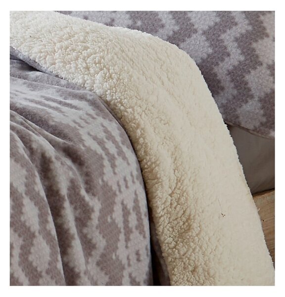 Biancheria da letto in pile grigio 200x200 cm Alpine - Catherine Lansfield