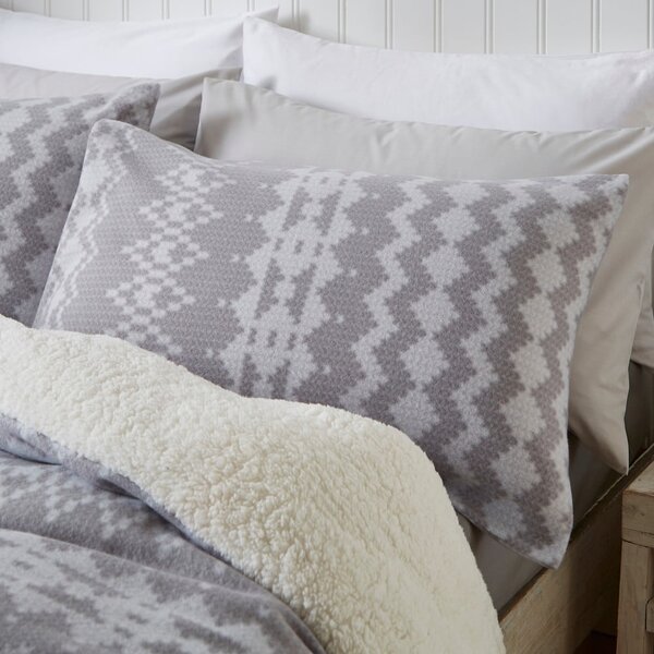 Biancheria da letto in pile grigio 200x200 cm Alpine - Catherine Lansfield