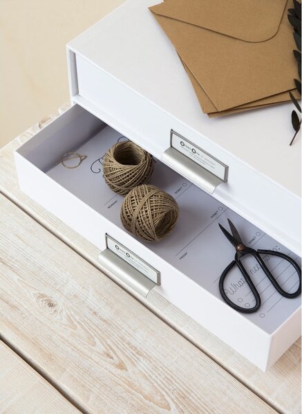 Cassetto portadocumenti bianco a 2 livelli , 33 x 22,5 cm Birger - Bigso Box of Sweden
