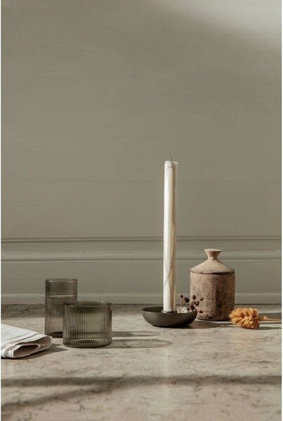 Ferm Living - Ripple Low Glasses Set of 4 Smoked Grey ferm LIVING