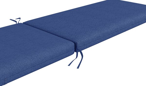 Outsunny Set da 2 Materassini per Lettino Prendisole con Cinghie di Fissaggio per Giardino, Blu | Aosom Italy